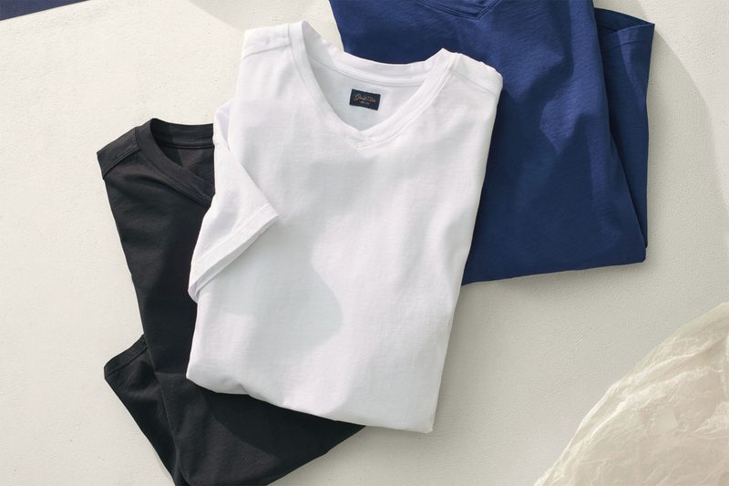Premium Cotton Jersey High V-Neck