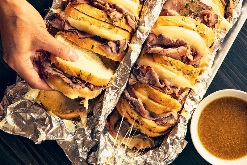 The Backyard Fire Cookbook Foil Pack French Dip