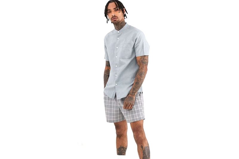 ASOS Design Shirt Grandad Collar