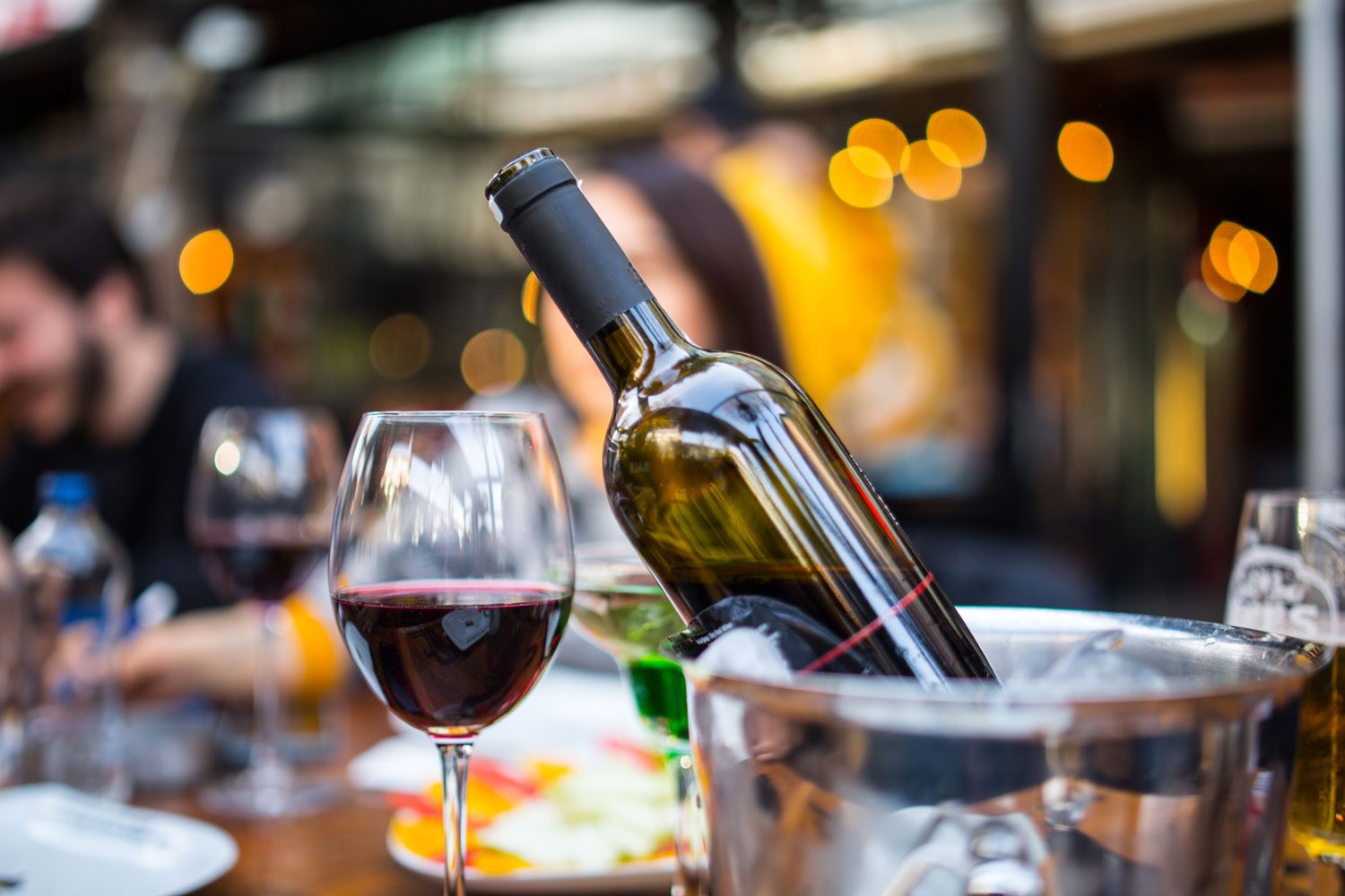 chilled red wine