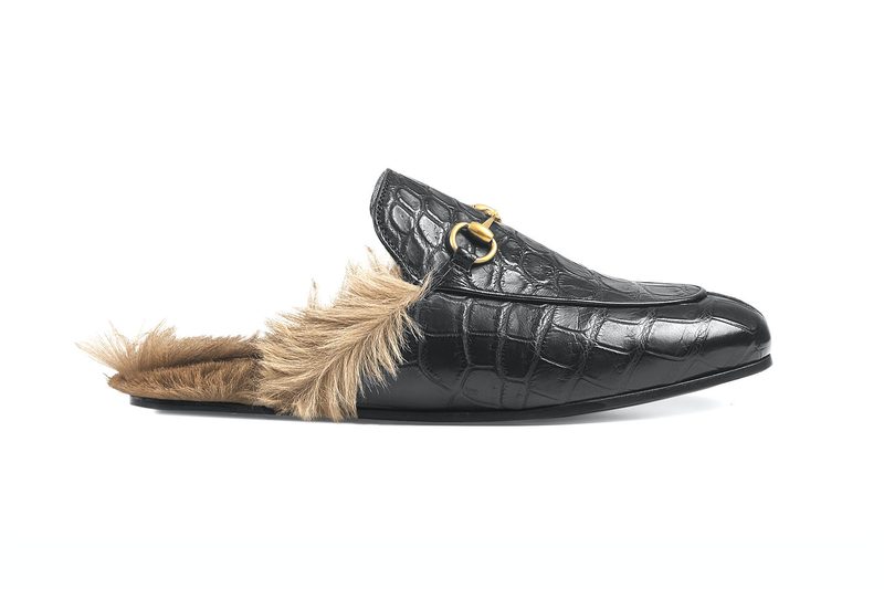 Gucci Princetown Crocodile slipper