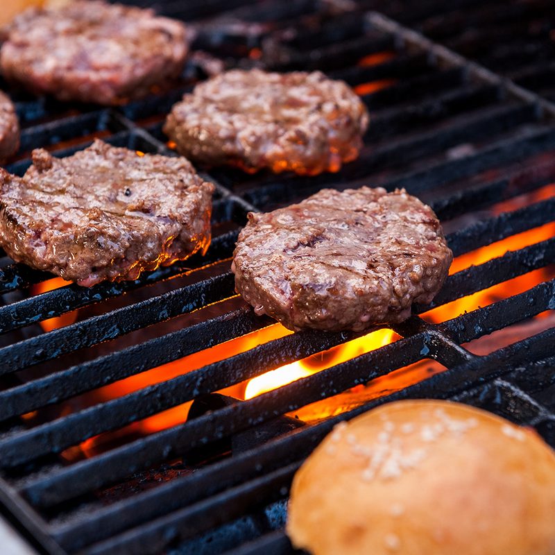 Grilling burgers