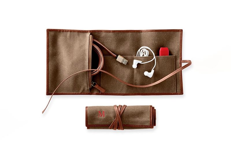Mercer Charger Roll Up, Khaki Chocolate