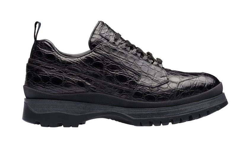 Prada Crocodile Leather Sneakers