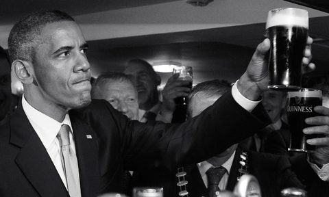 President Barack Obama Guinness beer cheers
