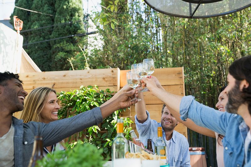 wine cheers friends