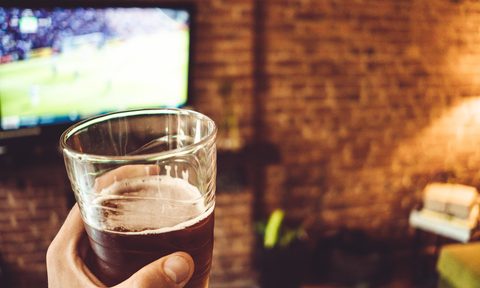 beer soccer game tv