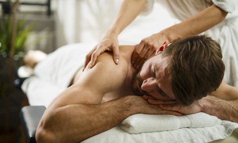Man getting full body massage