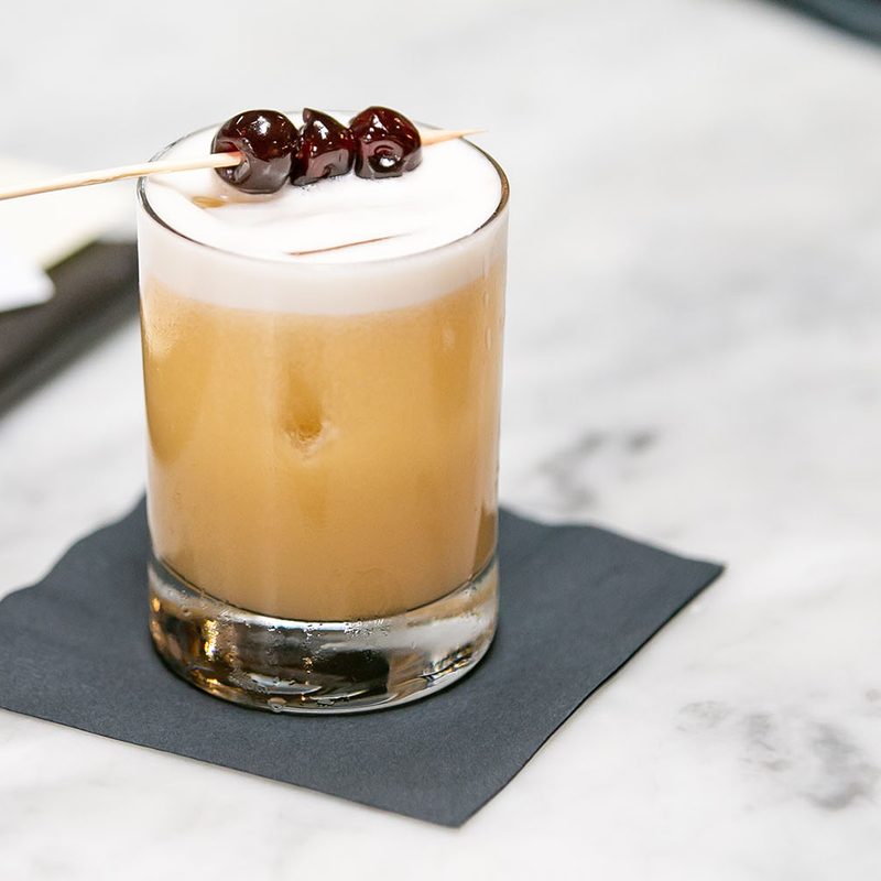 Whiskey sour cocktail