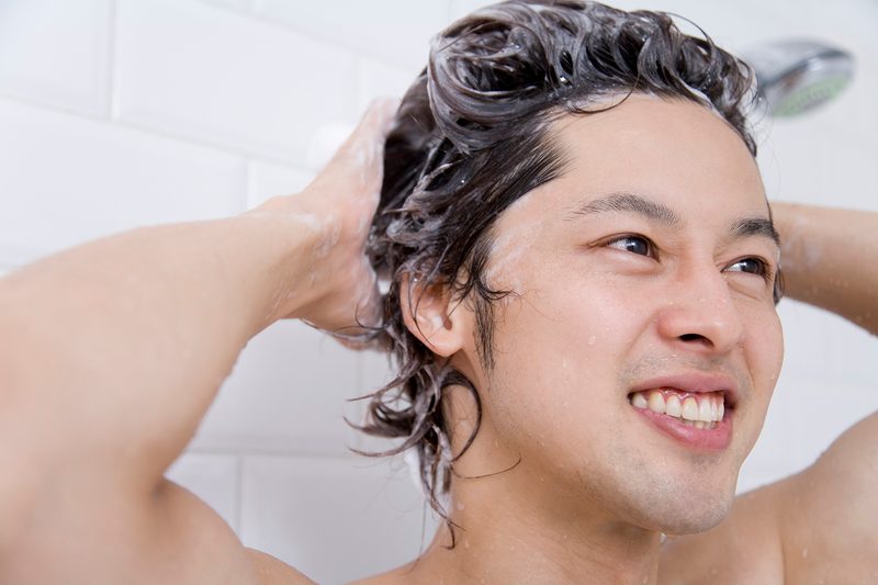 shower wash hair