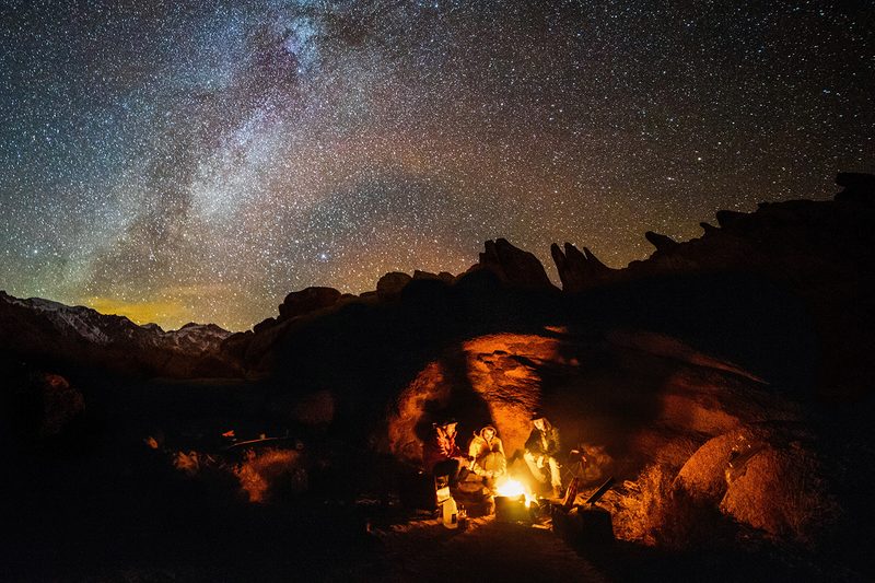 campfire night sky