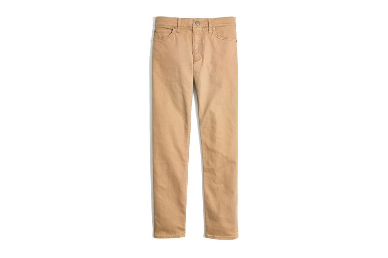 Madewell Men's Garment-Dyed Slim Jeans in Honey Brown