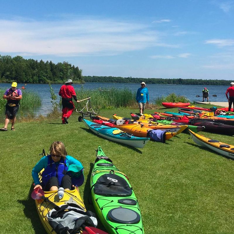 Kyaks outside, Rutabaga Paddlesports