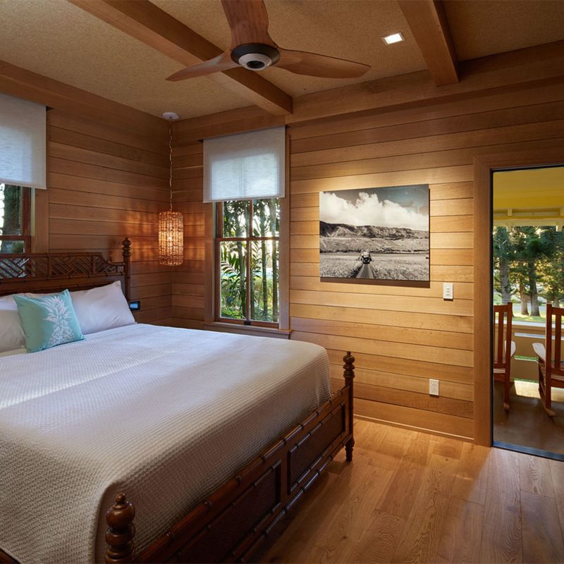 A room at the Hotel Lanai in Hawaii.