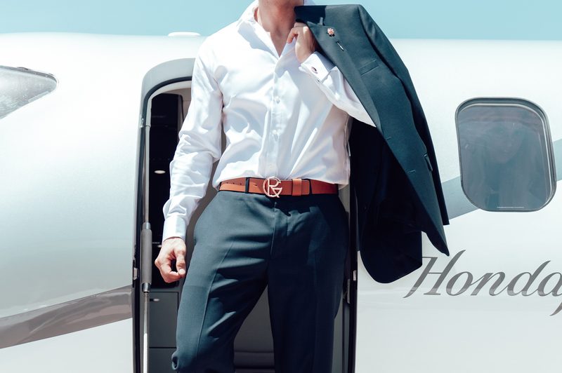 white shirt and pin stripe pants