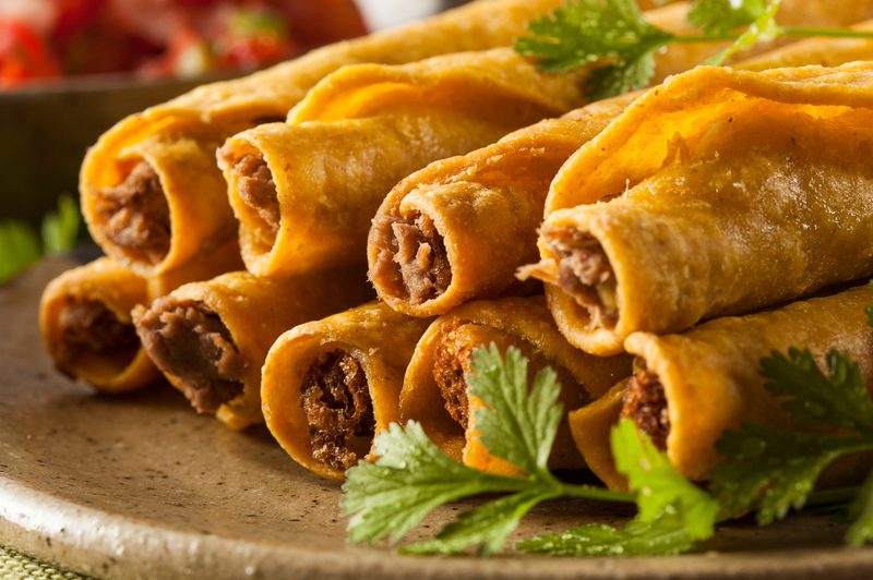 crispy beef taquitos