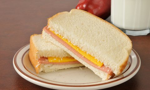 bologna and cheese sandwich