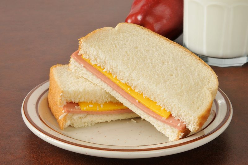 bologna and cheese sandwich