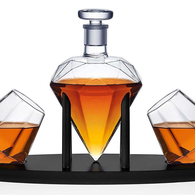 Dragon Glassware Diamond Whiskey Decanter