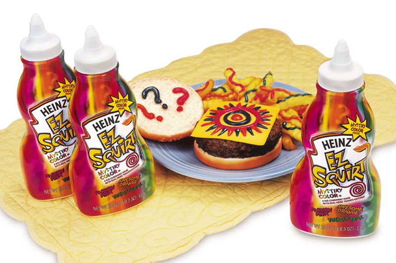 colored heinz ketchup