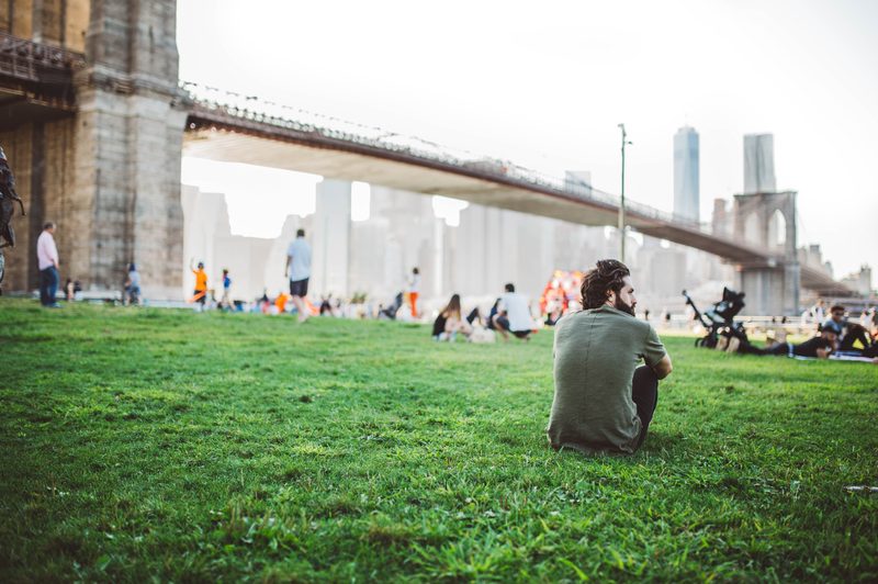 man at park