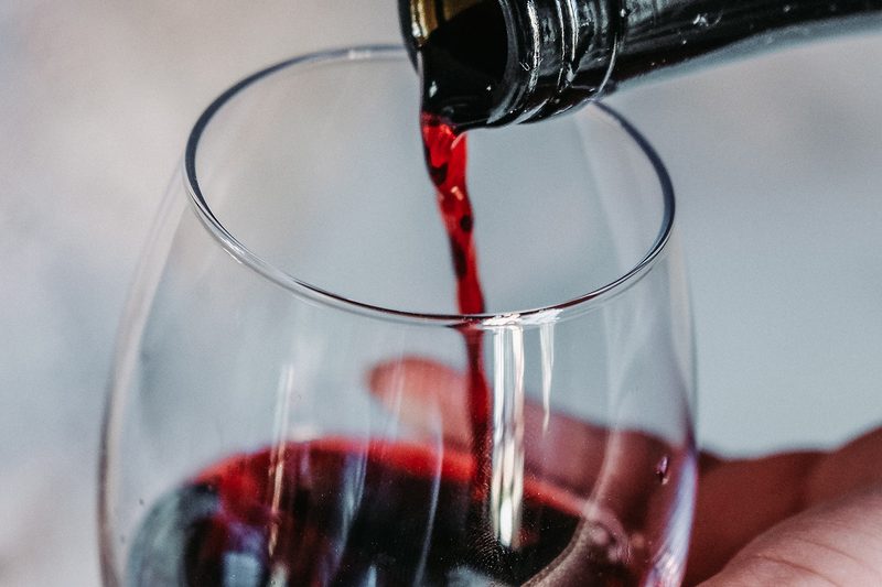 red wine glass