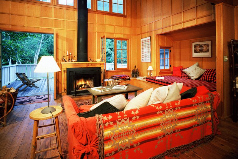 rustic warm cabin