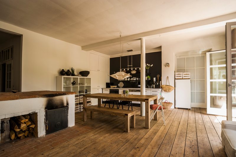 rustic wooden floors