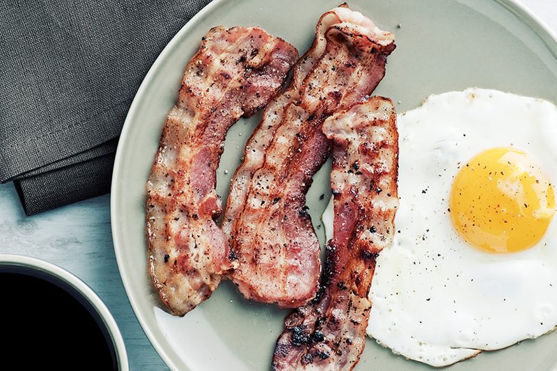 bacon microwave fried egg