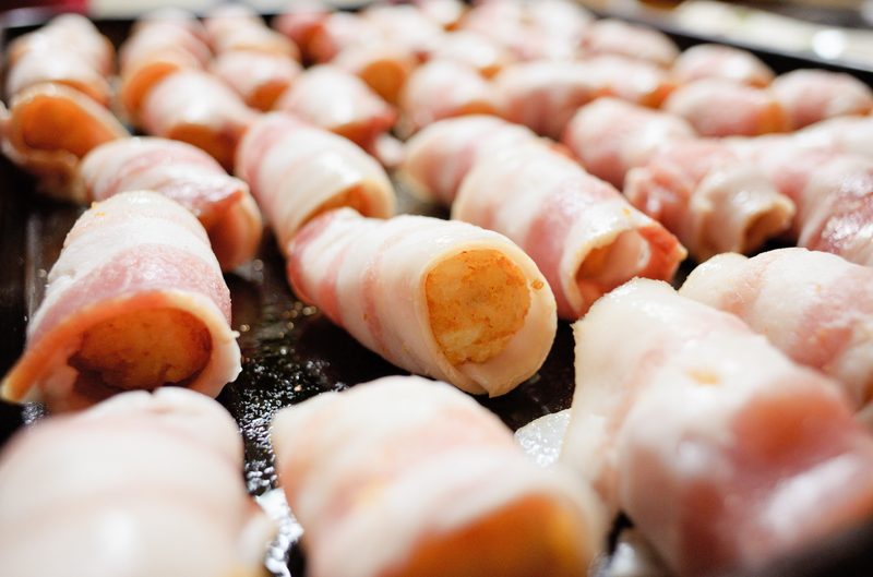 bacon wrapped tater tots