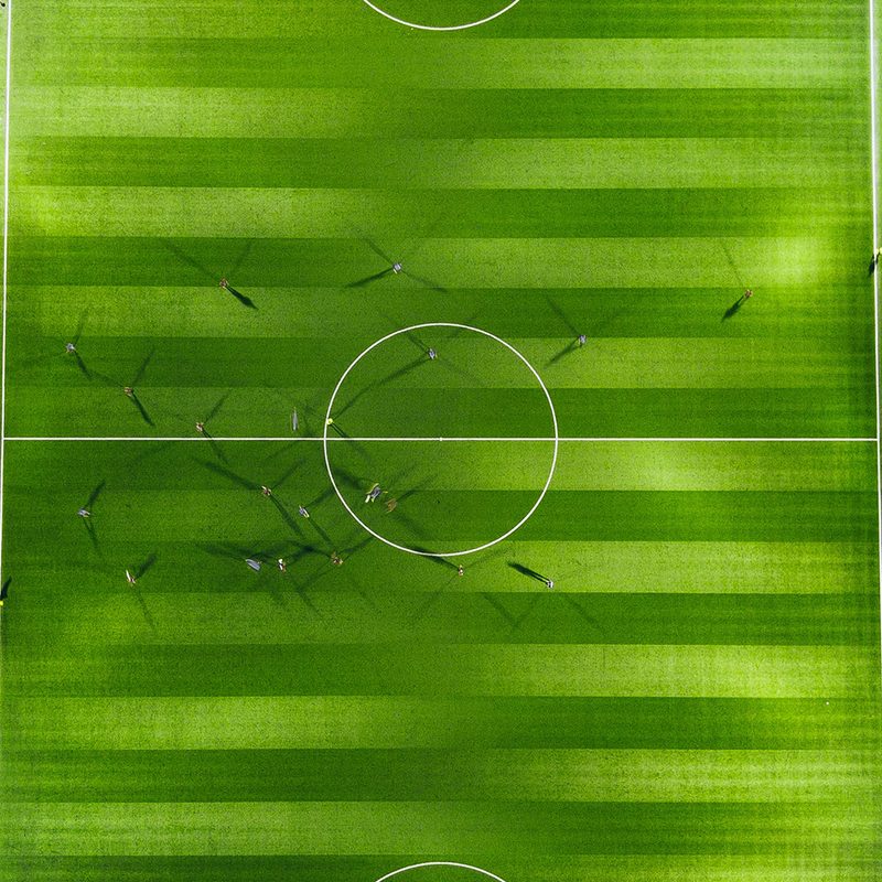 Soccer field aerial