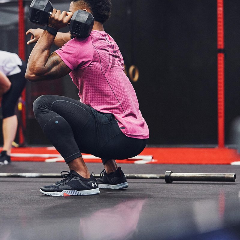Under Armour workout clothing brand gym weight lifting