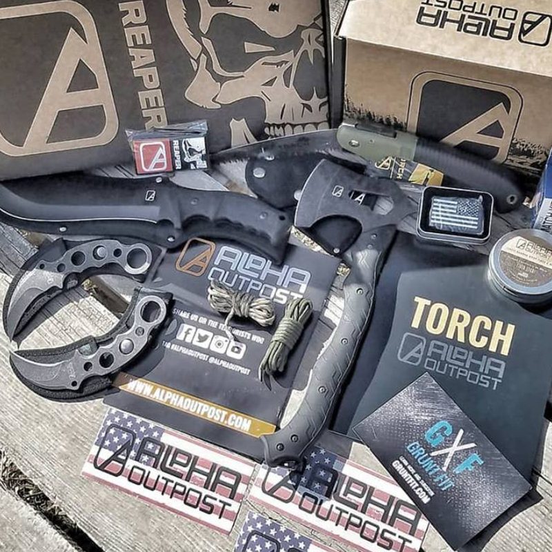 Alpha Outpost box with extreme outdoor gear.