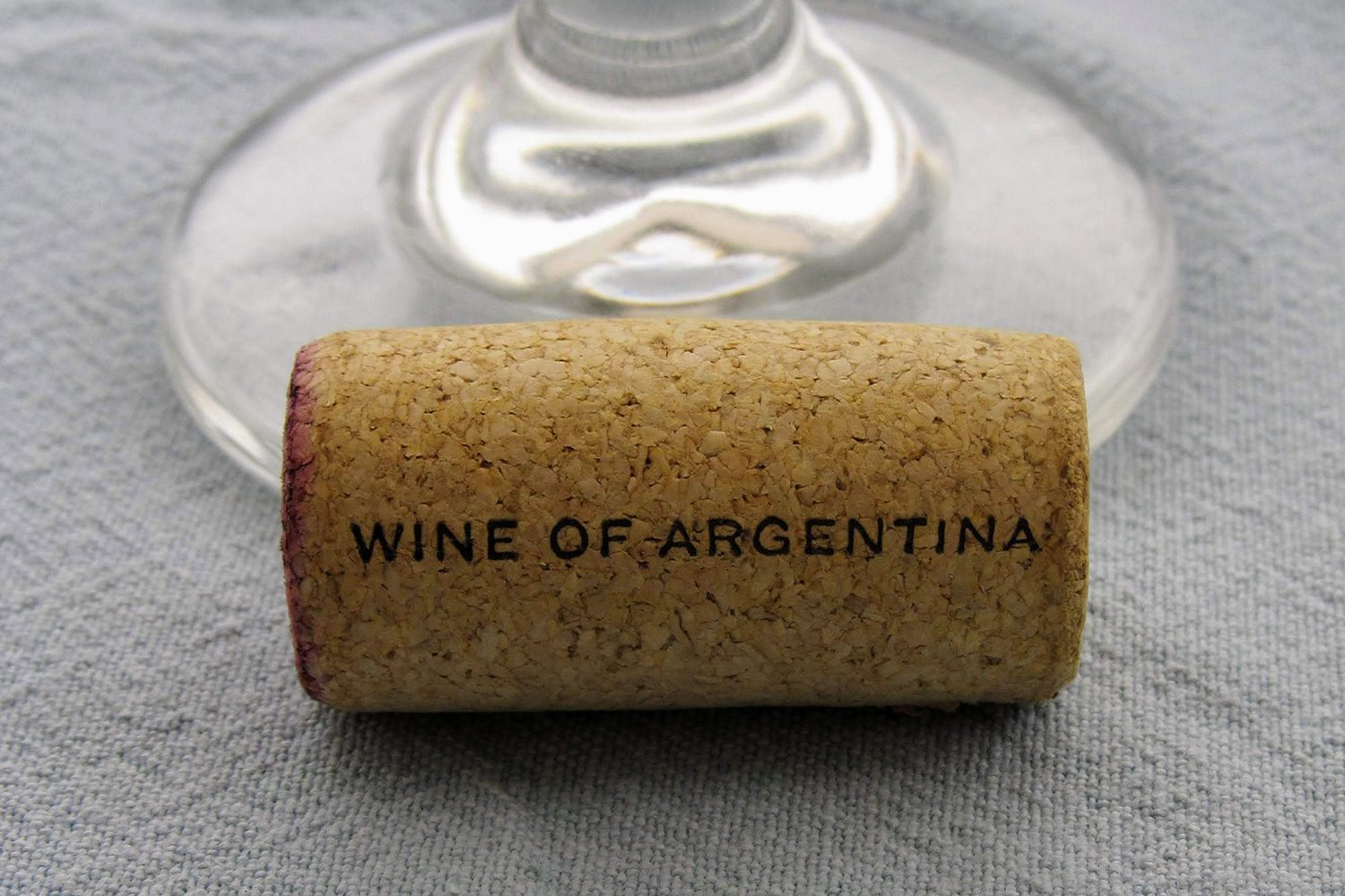 argentina wine cork glass