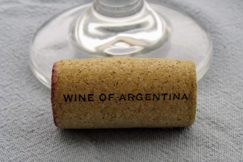 argentina wine cork glass