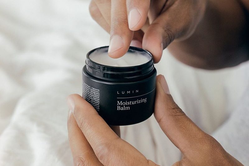 Lumin Skin Care Premium-Grade Moisturizing Balm Application