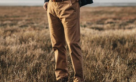 Taylor Stitch Slim Chinos in British Khaki lifestyle
