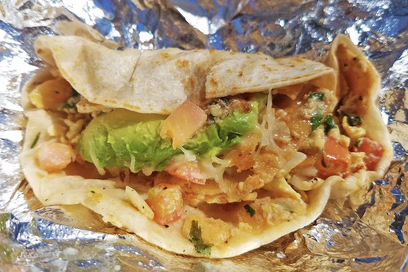 valentinas tex mex migas breakfast taco