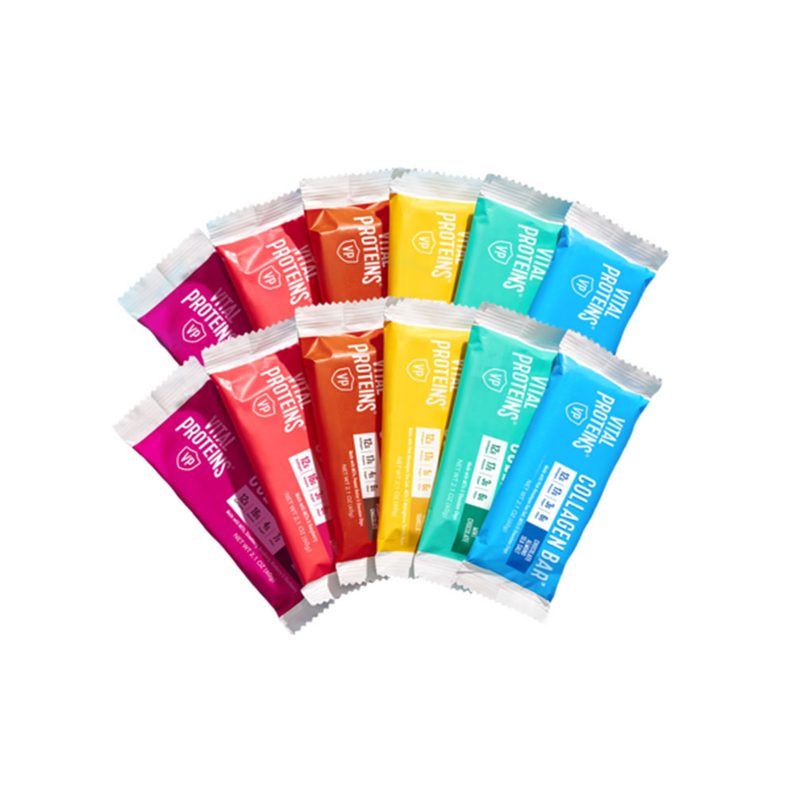 12 Vital Proteins Collagen Bars on a white background.