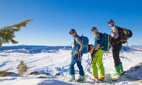 bluebird backcountry skiing