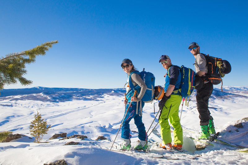 bluebird backcountry skiing