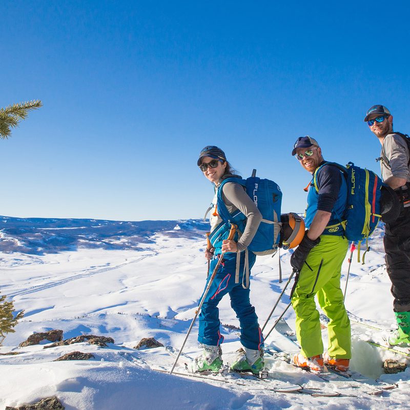 bluebird backcountry skiing