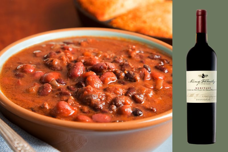 chili paired with king family wine