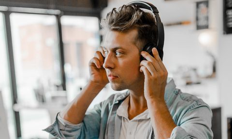 Listening to a podcast