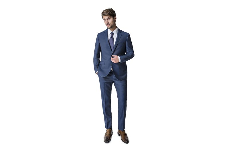 paul bentely ronaldo slim fit navy suit