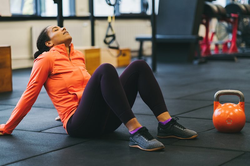 resolutions woman tired gym working out