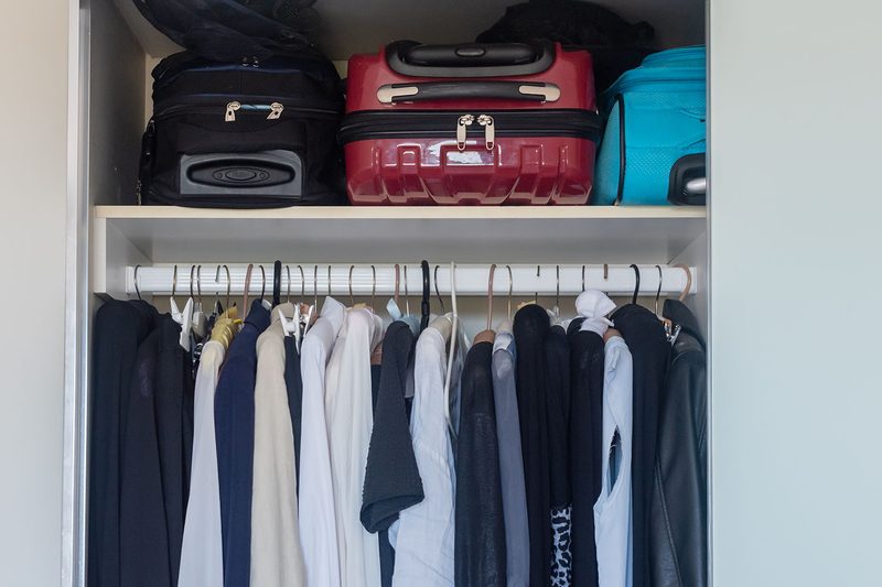 clean store travel gear luggage closet