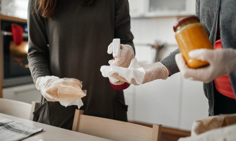 sanitizing clean groceries necessary coronavirus disinfecting getty