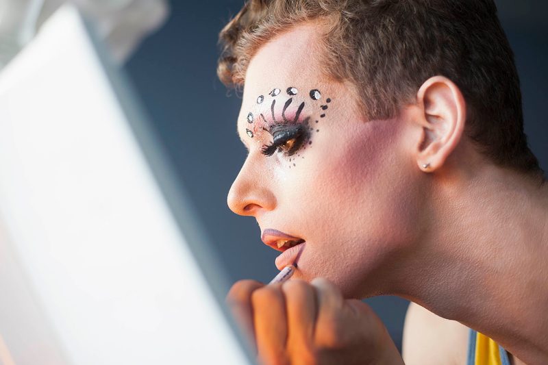 drag artist prep makeup