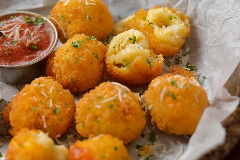 fried mac and cheese balls